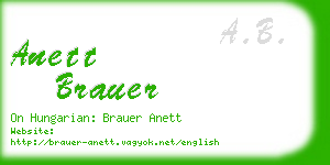 anett brauer business card